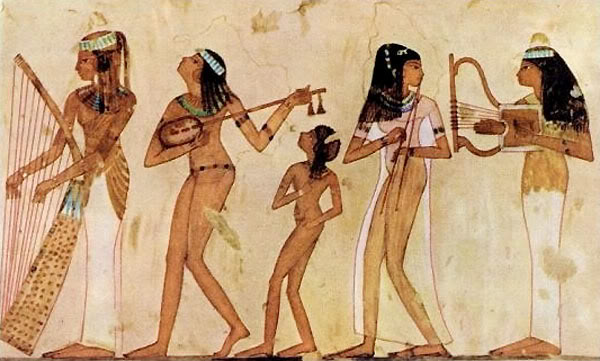 An ancient image indicating the cultural significance of the oud