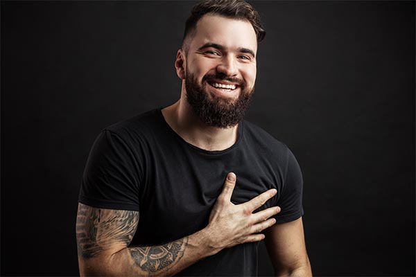 Person expressing gratitude