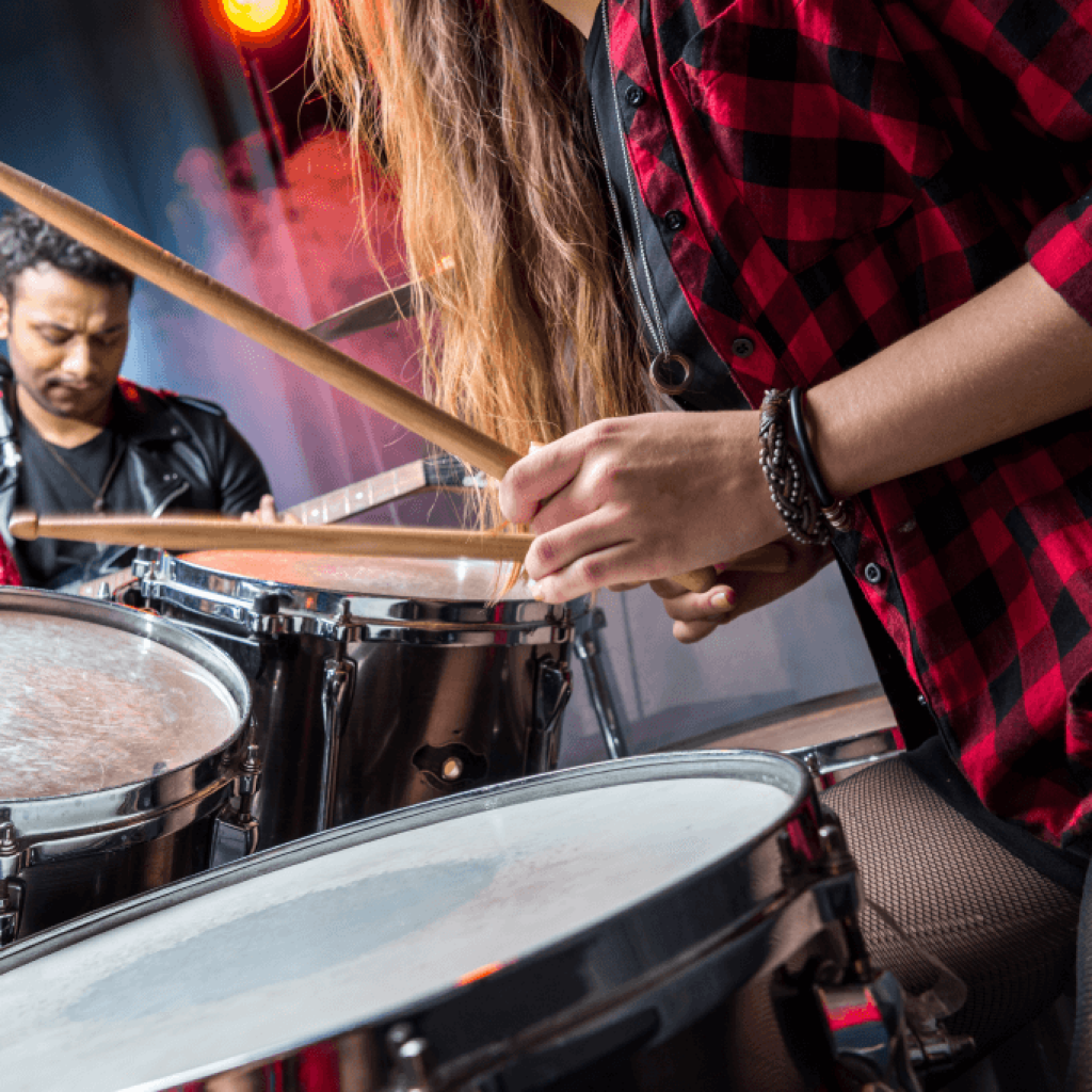 Toronto Rock Band Drummer playing with a guitar player